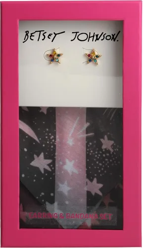 Vista 5 de Betsey Johnson Celestial Bandana y Pendientes Set