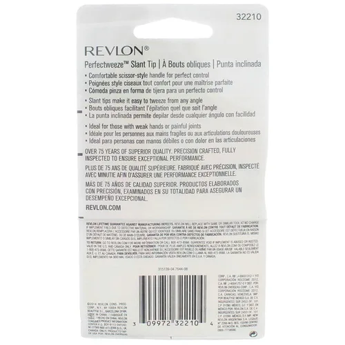 Vista 5 de Revlon Pinzas Perfectweeze, punta inclinada, 1 unidad (paquete de 3)