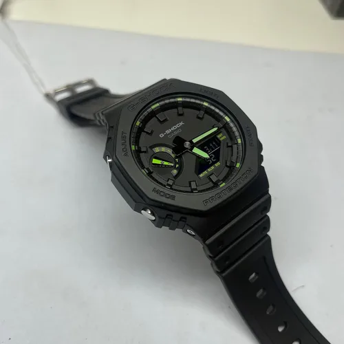 Vista 4 de G-Shock GA2100-1A3 - Reloj neón con acento color verde NegroVerde Digital