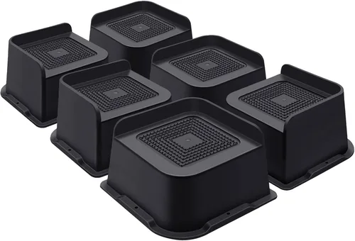 Vista 28 de ANNKUT Elevadores de cama de 1 pulgada resistentes, elevadores de muebles para cama, escritorio, mesa, sofá, sofá, elevadores de cama de gran