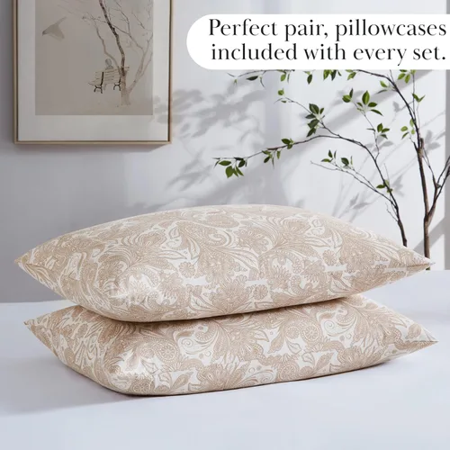 Vista 46 de Southshore Fine Living, Inc. Colección Winter Brush, juego de sábanas de 3 piezas para cama individual, sábana bajera con bolsillo profundo de 14