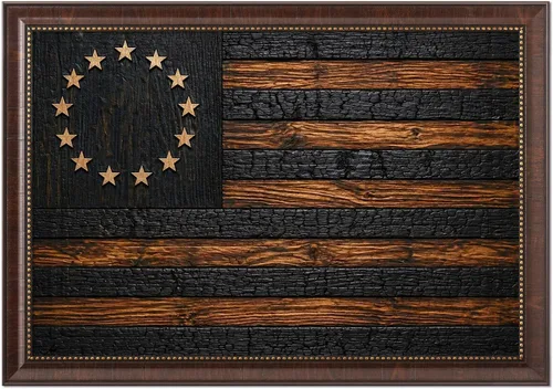 Vista 37 de DECORARTS - Arte de pared enmarcado con bandera de los Estados Unidos. Impresiones giclée en lienzo para decoración de pared. Total