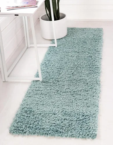 Vista 351 de Unique Loom Colección Davos Shag - Alfombra Lino