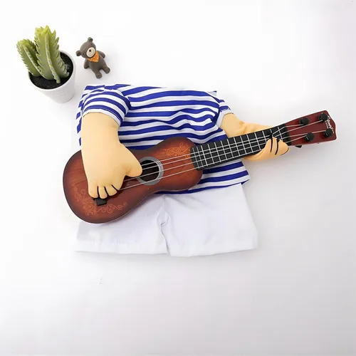 Vista 4 de NACOCO - Disfraz de guitarrista para mascotas, para Halloween, Navidad, cosplay, fiesta, ropa divertida para perros y gatos