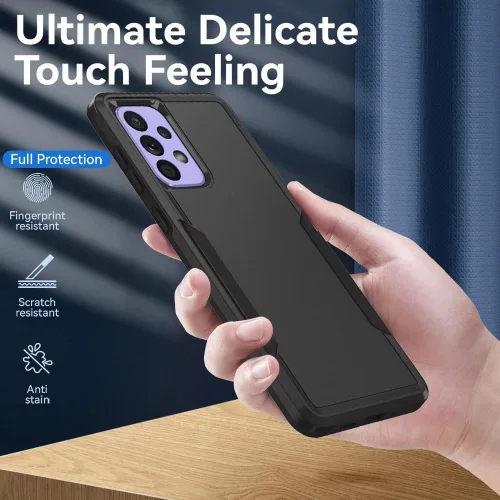 Vista 4 de Funda para Samsung A53 5G, Galaxy A53 5G con protector de pantalla, protección de cuerpo completo, funda de goma duradera para Samsung Galaxy A53