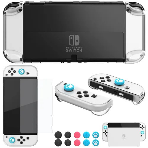 Vista 22 de COMCOOL Dockable Case for Nintendo Switch Oled - [9 FT Military Grade Drop Protection] [with Tempered Glass Screen Protector and Thumb Grips] Cute