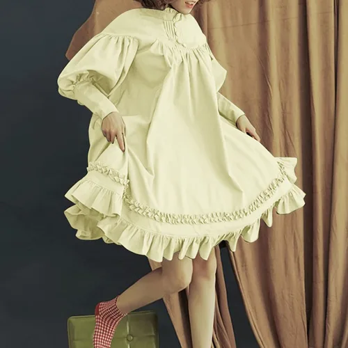 Vista 2 de Black Gothic Dress for Women, Women Vintage Victorian Leg of Mutton Sleeve Princess Dress Mock Neck Ball Gowns