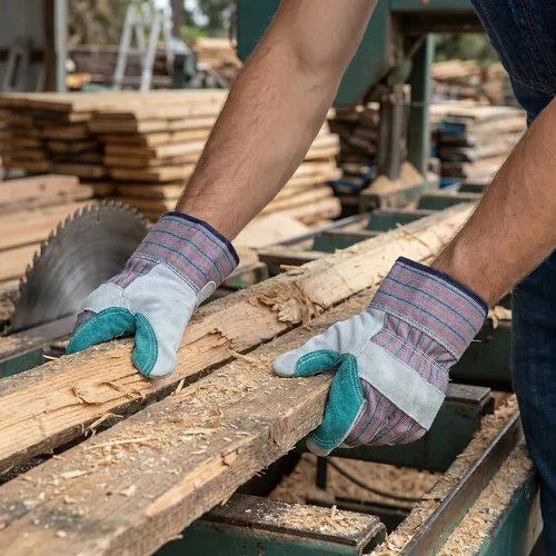 Vista 13 de G & F Products Leather Work Gloves for Construction, Gardening and General Work