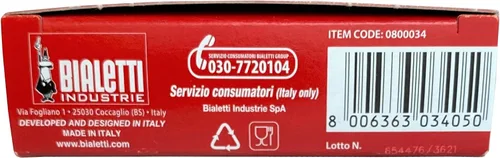 Vista 3 de Junta y filtro Bialetti de repuesto para cafetera italiana de 1 taza