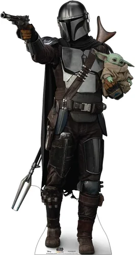 Vista 22 de Gráficos avanzados Star Wars: El mandalorian tamaño real cartón recorte Standups