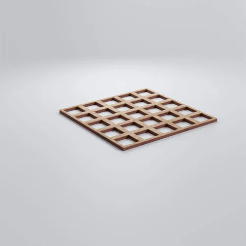 Vista 3 de 7 3/8"W X 7 3/8"H Extra Pequeña Manchester Decorativos Paneles De Pared De Madera De Calado, Roble Rojo