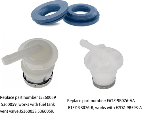 Vista 3 de 2 piezas de juntas de válvula de ventilación de tanque de combustible compatibles con Cherokee XJ, Comanche MJ, Grand Cherokee ZJ, Wagoneer