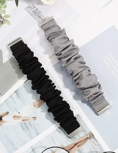 Vista 4 de ShuYo Paquete de 10 correas de reloj compatibles con Fitbit SenseVersa 3 coleteros de nailon suave y elástico, correa elástica de repuesto