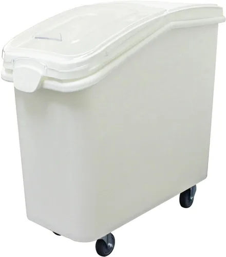 Vista 7 de TrueCraftware - Contenedor de 2 galones para ingredientes (40 tazas), contenedor de almacenamiento blanco con tapa superior abatible transparente