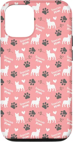 Vista 11 de Funda de regalo para iPhone 12 mini Frenchie mamá Bulldog francés rosa para mujer