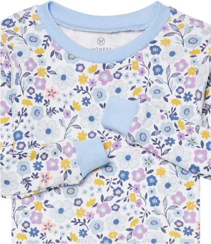 Vista 8 de HonestBaby Multipack 2-Piece Pajamas Sleepwear Pjs 100% Organic Cotton for Infant, Baby, Toddler Girls (Legacy)