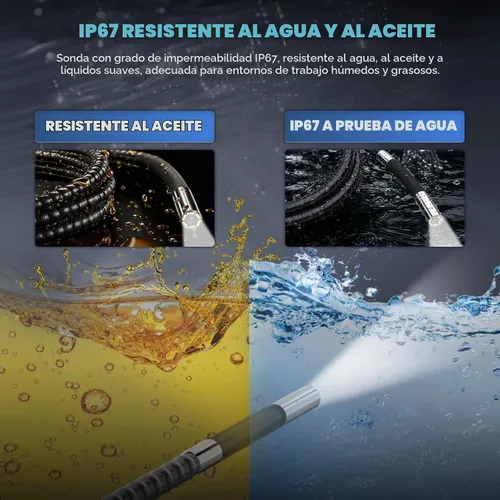 Vista 5 de AUTOOL Boroscopio articulado bidireccional de 210 ° con cámara endoscopio de luz