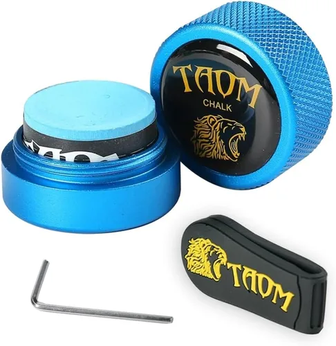 Vista 12 de TAOM - Soporte para tiza de billar, herramienta práctica redonda, accesorios de billar, mini estuche magnético para punta de tiza, contenedor