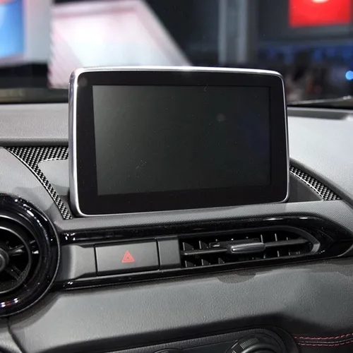 Vista 5 de ITrims Accesorios de automóvil para Mazda ND MX-5 Miata 2016-2022, pantalla de consola central, cubierta de base de salpicadero, decoración