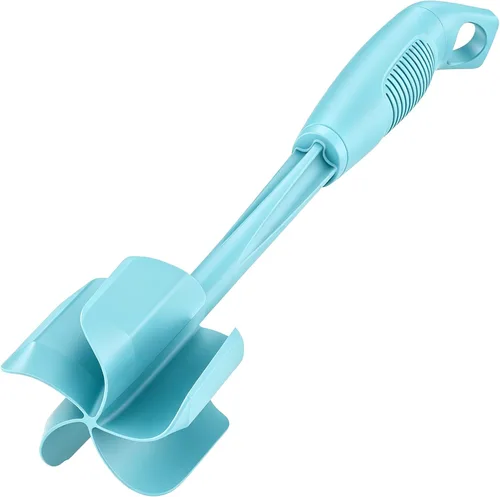 Vista 9 de Ourokhome Picador de carne y triturador de papas, triturador de carne molida de nailon resistente al calor para hamburguesas, 5 cuchillas curvas