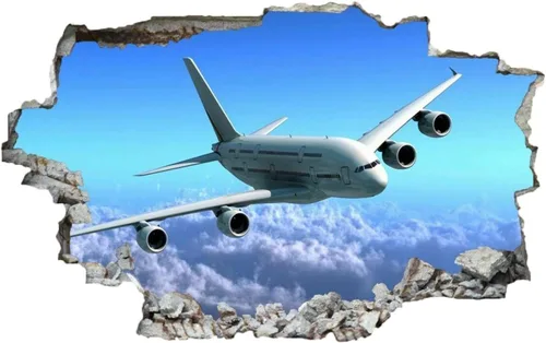 Vista 19 de Decoración de pared 3D de animales, calcomanía de pared extraíble de perro, moderna, impermeable, calcomanías murales para agujero de pared