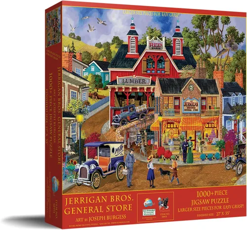 Vista 2 de SUNSOUT INC - Jerrigan Bros General Store - Rompecabezas de 1000 piezas grandes por artista: Joseph Burgess - Tamaño acabado 27" x 35" - MPN # 38971