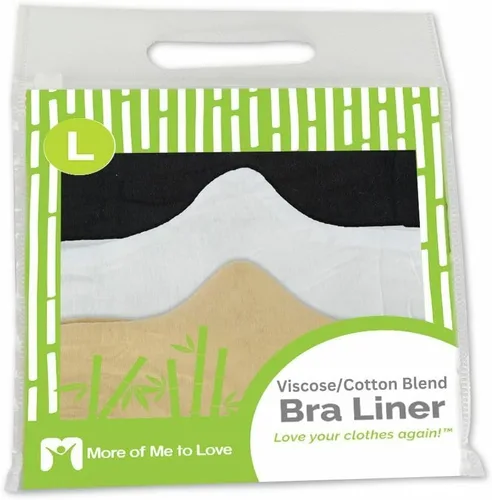 Vista 7 de Forros de bambú para debajo del sujetador Keep Cool & Dry, Negro, beige, blanco.