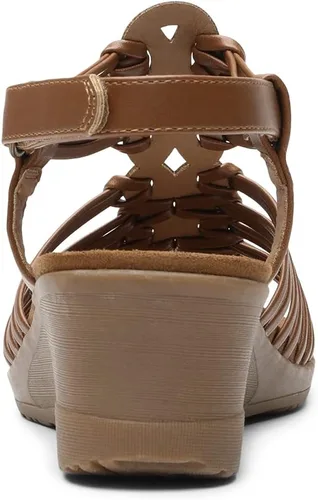 Vista 4 de DREAM PAIRS Sandalias de vestir cómodas para mujer, con puntera abierta, con correa en el tobillo
