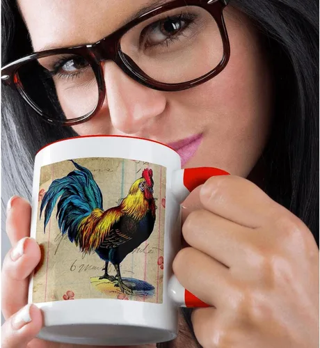 Vista 2 de 3dRose Taza, 11oz, Rojo/Blanco, taza_108229_5