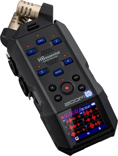 Vista 4 de Zoom H6essential, grabador de audio portátil de 6 pistas de 32 bits float, paquete con protector de viento para cabello WSH-4E