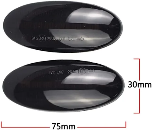 Vista 7 de Para Nissan Qashqai J10 X-trail T31 Cube Juke Leaf Micra Micra K13 Note E11 Dynamic Auto LED Side Marker Luz de señal de giro transparente (ahumado)