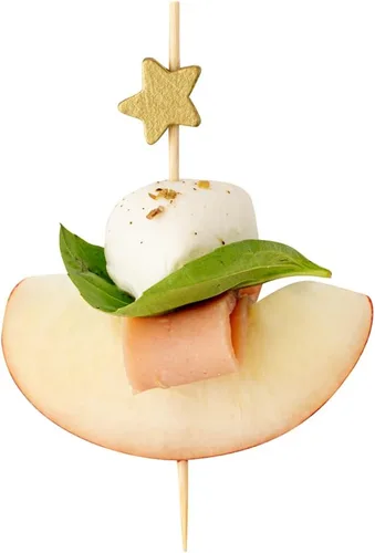Vista 16 de Restaurantware Brochetas de bambú de 6 pulgadas, 1000 palillos de alimentos desechables, hamburguesas integradas, dibujos animados, sostenibles