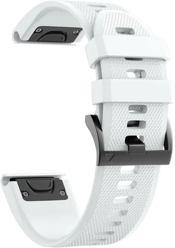 Vista 29 de ANCOOL - Correa para Garmin Fenix 5, de ajuste fácil, de silicona suave de 22 mm de ancho, correa de reloj para Garmin Fenix 5 Azul