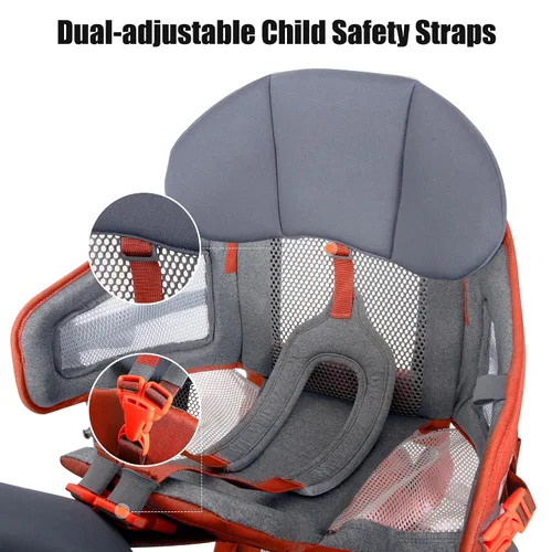 Vista 7 de Mochila portabebés, mochila de senderismo para niños pequeños con sombrilla Naranja