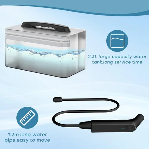 Vista 6 de Teabelle Bidé de viaje recargable eléctrico portátil, pulverizador de presión suave de mano para baño, auto de caravana y campamento al aire libre