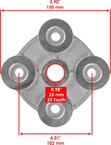 Vista 2 de Caltric Buje de rueda trasera izquierda/derecha con herrajes compatible con Polaris Scrambler 500 1997-1998 2005-2012