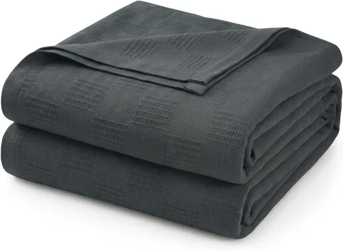 Vista 10 de Avalon Bedding - Manta térmica 100% algodón tamaño individual (183x229 cm) - Mantas de algodón perfectas tamaño individual para cubrir la cama