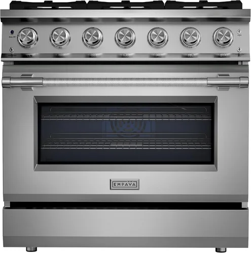 Vista 3 de Empava Cocina de gas de horno individual deslizante de estilo profesional de 30 pulgadas y 4.2 pies cúbicos con 4 quemadores sellados ultra altos