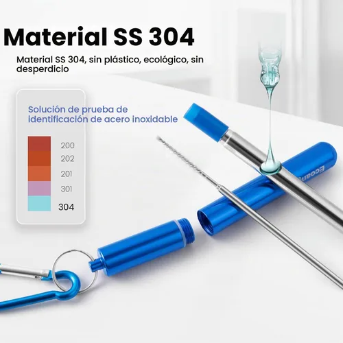 Vista 2 de Ecoangel Cruise Ship Essentials, pajitas de metal reutilizables