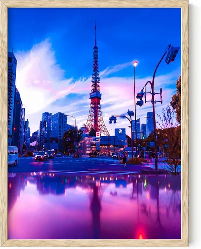 Vista 10 de RipGrip Arte de pared de neón, póster de ciudad de Seúl Corea, decoración de dormitorio para niños adolescentes, pósteres estéticos
