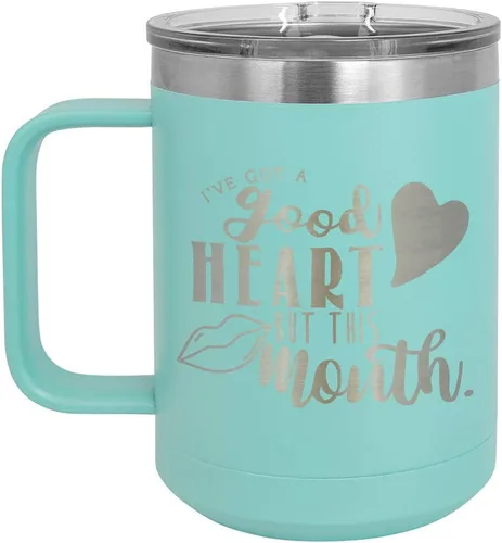 Vista 15 de Taza de café de 15 onzas con tapa superior deslizante, con aislamiento, ideal para regalo de cumpleaños o Navidad de mujeres y hombres