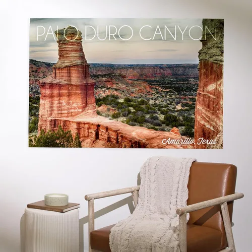 Vista 2 de Lantern Press 36x54 Inch Giclee Print, Amarillo, Texas, Palo Duro Canyon, Lighthouse