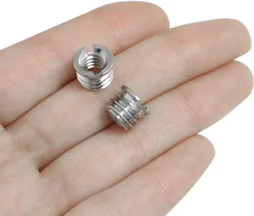 Vista 2 de Adaptador de rosca de trípode LUORNG de 1/4"-20 hembra a 3/8"-16 macho, 10 unidades, adaptador de tornillo estándar, convertidor de buje reductor