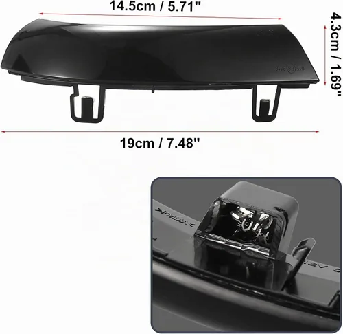 Vista 3 de X AUTOHAUX - Señal indicadora de giro para espejo lateral, luz LED secuencial dinámica para VW Golf 5 GTI, Jetta MK5, Passat B6 B5, Eos, R32, Rabbit