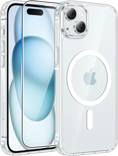 Vista 363 de FNTCASE - Funda para iPhone 16 Pro: magnética, mate, translúcida, de grado militar, protectora contra caídas, resistente, fina, duradera y a prueba