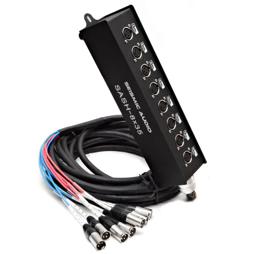 Vista 6 de Seismic Audio - SASH-4x20 - Cable XLR de 4 canales Enviar Sub Snake - 20 pies