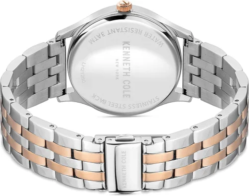 Vista 3 de Kenneth Cole Reloj clásico de las señoras de Nueva York (Modelo KCWLH2126003), AzulPlateado, Reloj delgado