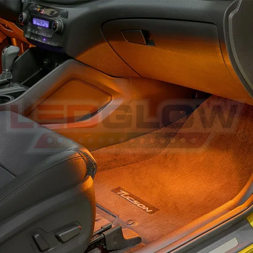 Vista 5 de LEDGlow - Juego de iluminación para el tablero de mandos del auto, ajuste universal, modo música, modo de iluminación bypass automático, 4