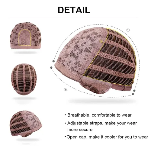 Vista 6 de RightOn Peluca marrón corta para disfraz, pelucas cortas marrones para hombre y mujer, fiesta de cosplay