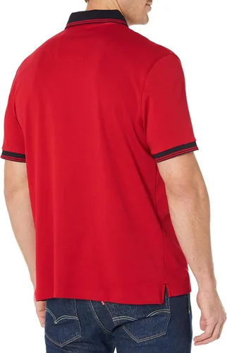 Vista 2 de Nautica Men's Short Sleeve 100% Cotton Tipped Polo Shirt